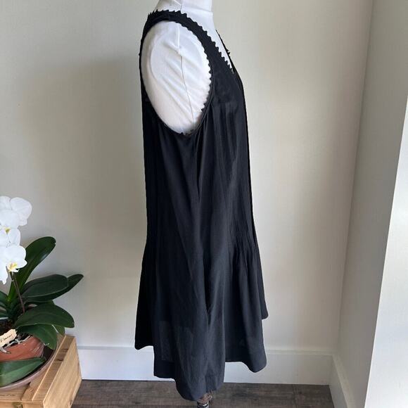 CLUB MONACO PLEATED TUNIC DRESS WITH SCALLOPED TRIM NECKLINE SIZE 6 - Picture 2 of 7